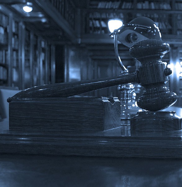 Symbol of Law and Justice in the library